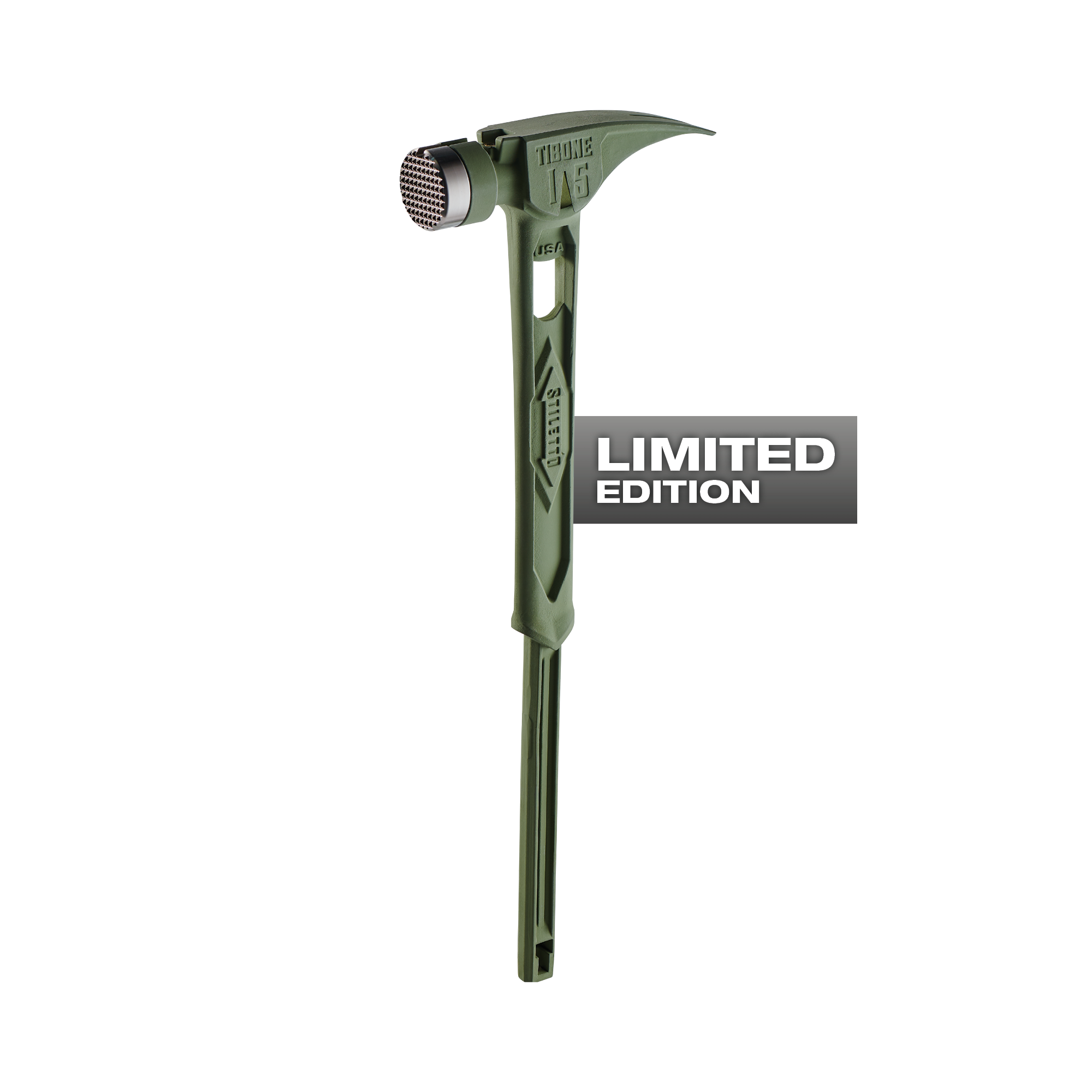 TIBONE™ 15oz Milled/Curved Titanium - Limited Edition Green