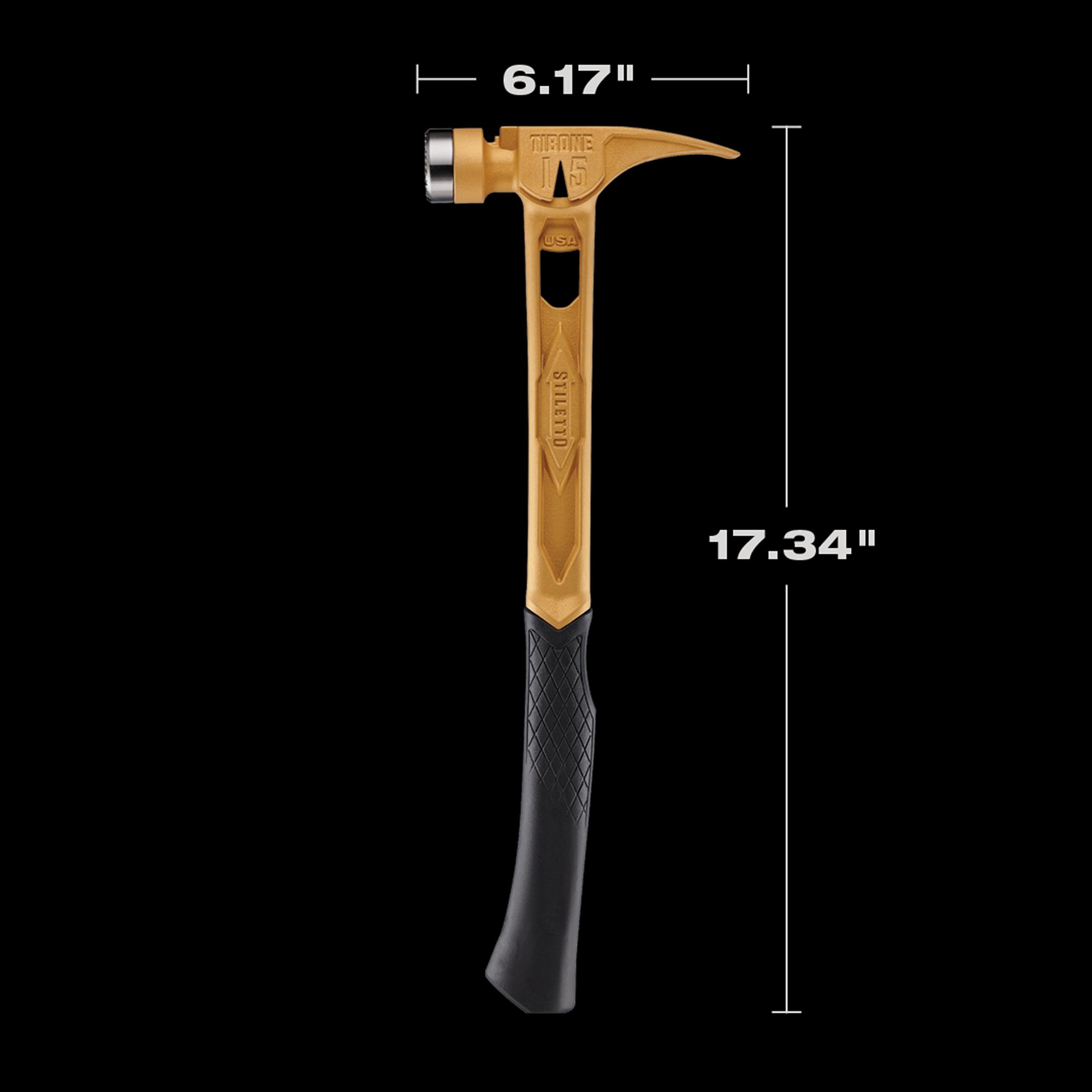 15oz TIBONE™ Milled/Curved Titanium - Limited Edition Gold Main Image 6