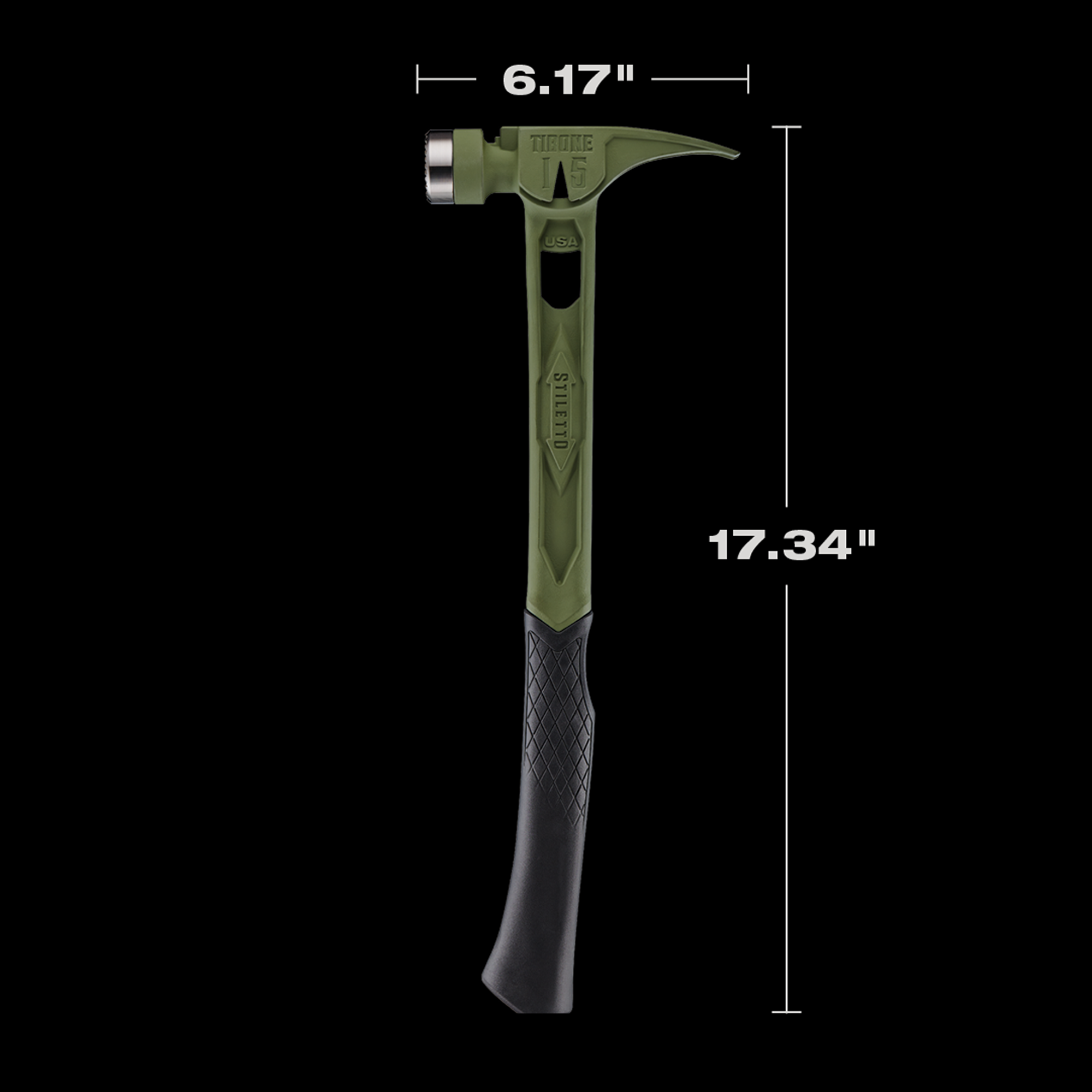 15oz TIBONE™ Milled/Curved Titanium - Limited Edition Green Main Image 6